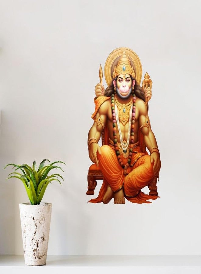 Sticker Studio ملصق حائط من الفينيل PVC بتصميم هانومان من ستيكر ستوديو، مثالي لتزيين المنزل - مثالي لغرفة المعيشة، غرفة النوم، الردهة، غرفة الأطفال، غرفة اللعب (المقاس - 58 سم × 38 سم) - Image 3